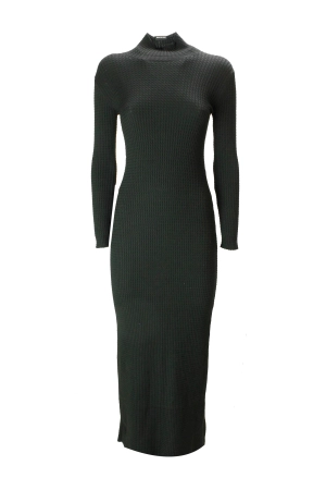 Balenciaga Micro Cable Knit Fitted Dress
