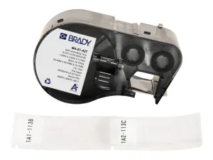 Brady B-427 - Vinyl - matte - permanent acrylic adhesive - 101.6 micron - clear, black on white - 2.5 in x 1 in 110 label(s) M4-51-427