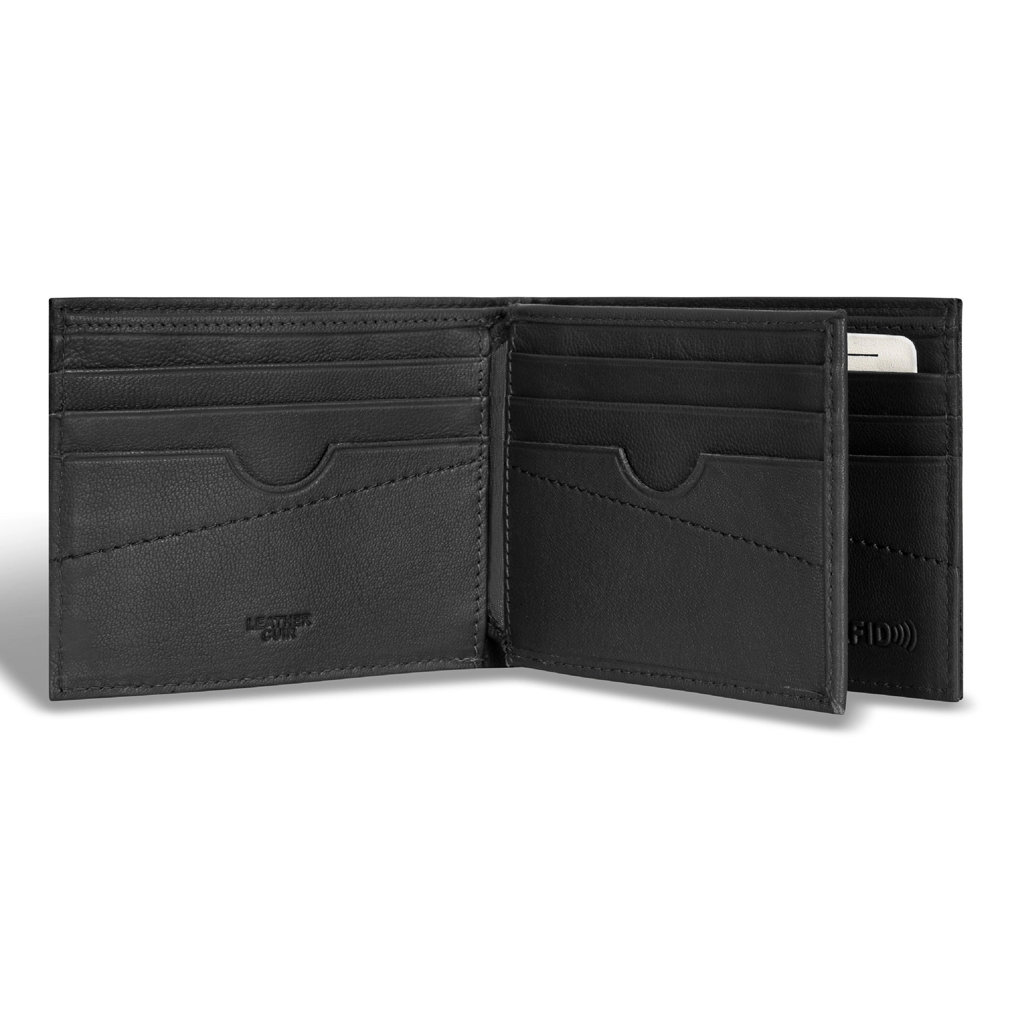 Camo / Leather Center Wing Wallet *Drop Ship*