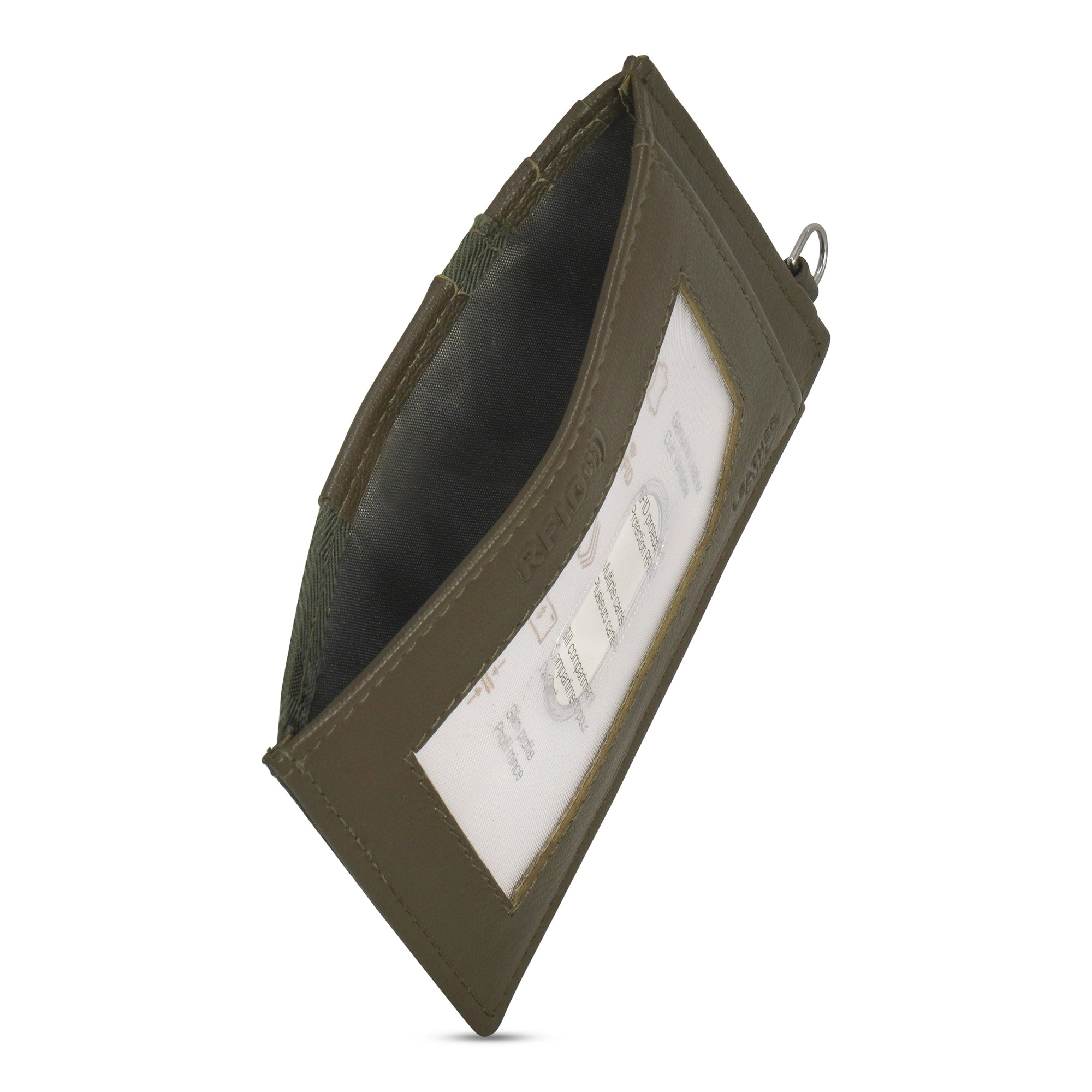 Camo / Leather Slim Cardholder *Drop Ship*