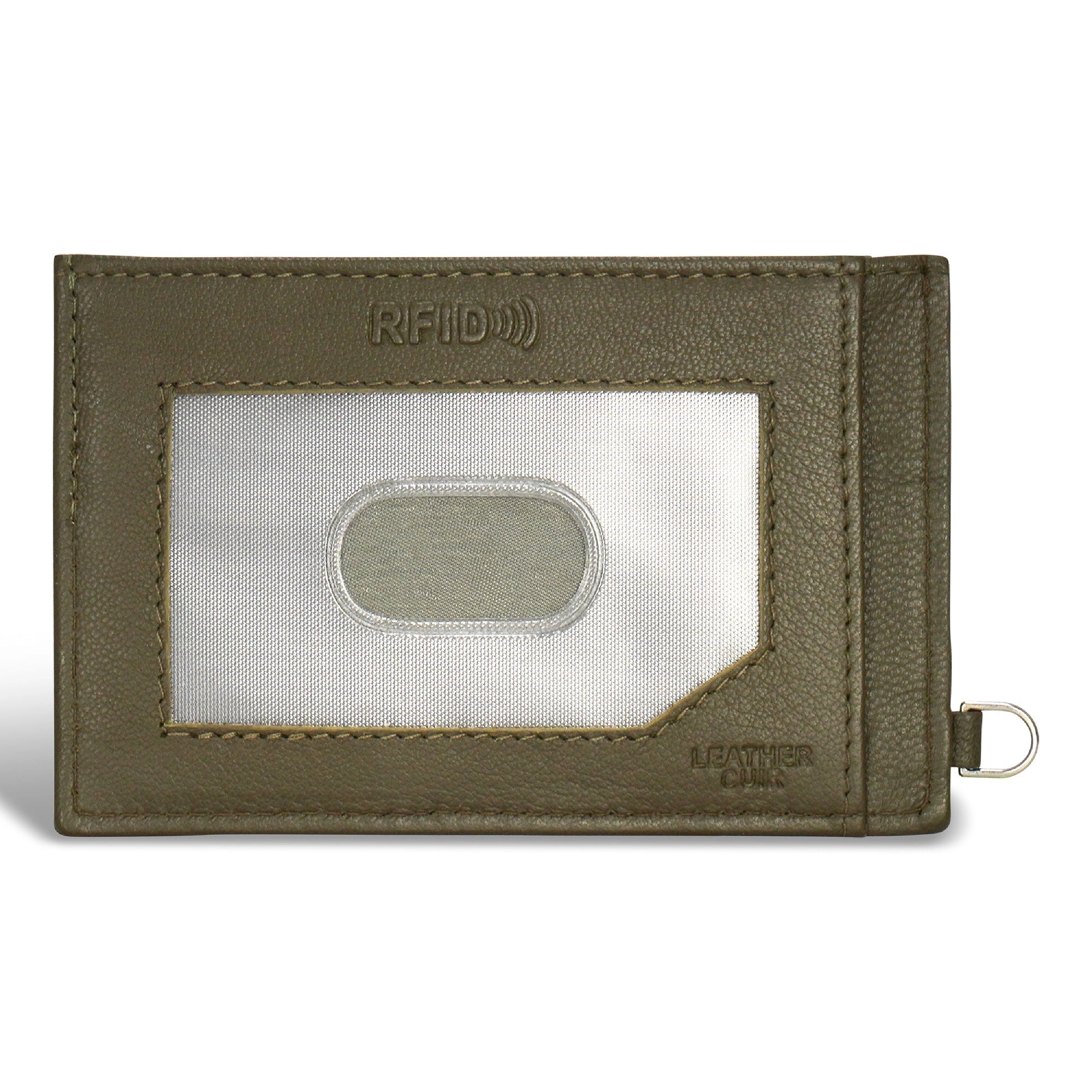 Camo / Leather Slim Cardholder *Drop Ship*