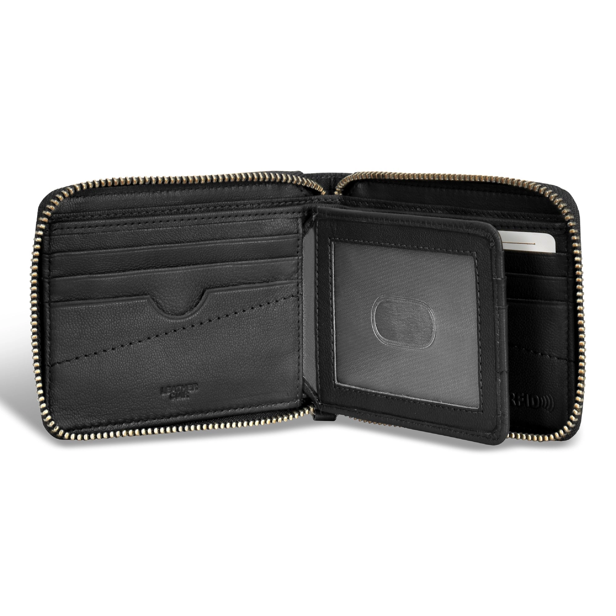 Camo / Leather Zip Around Wallet *Drop Ship*