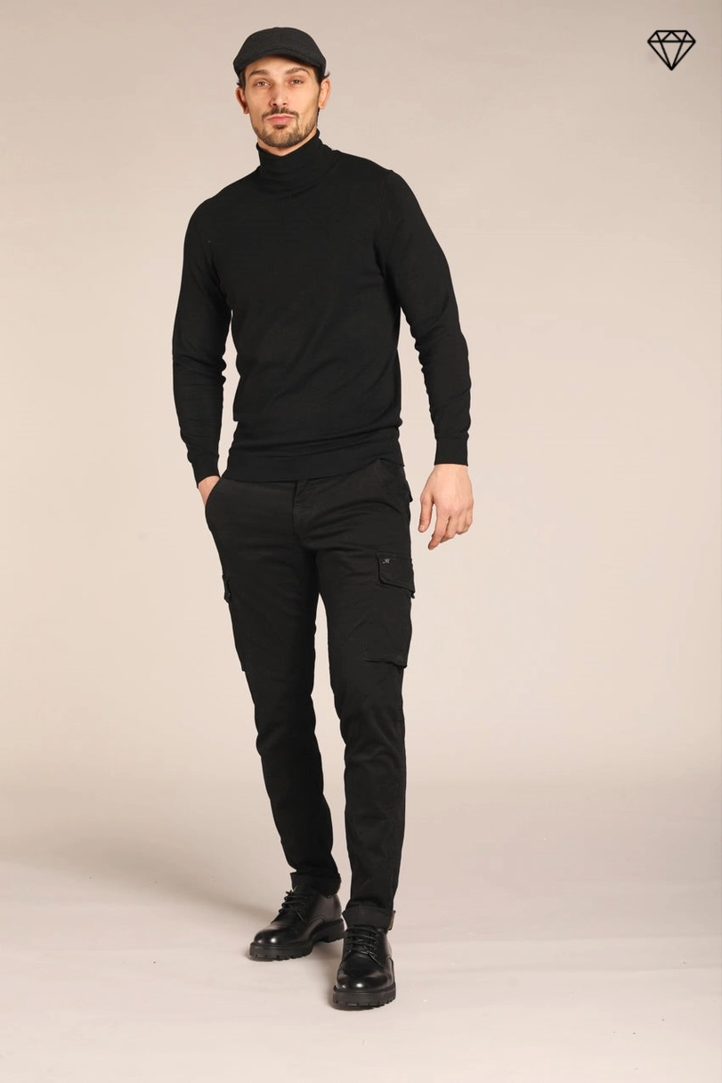 Chile men's cargo pants in gabardine extra slim fit ①