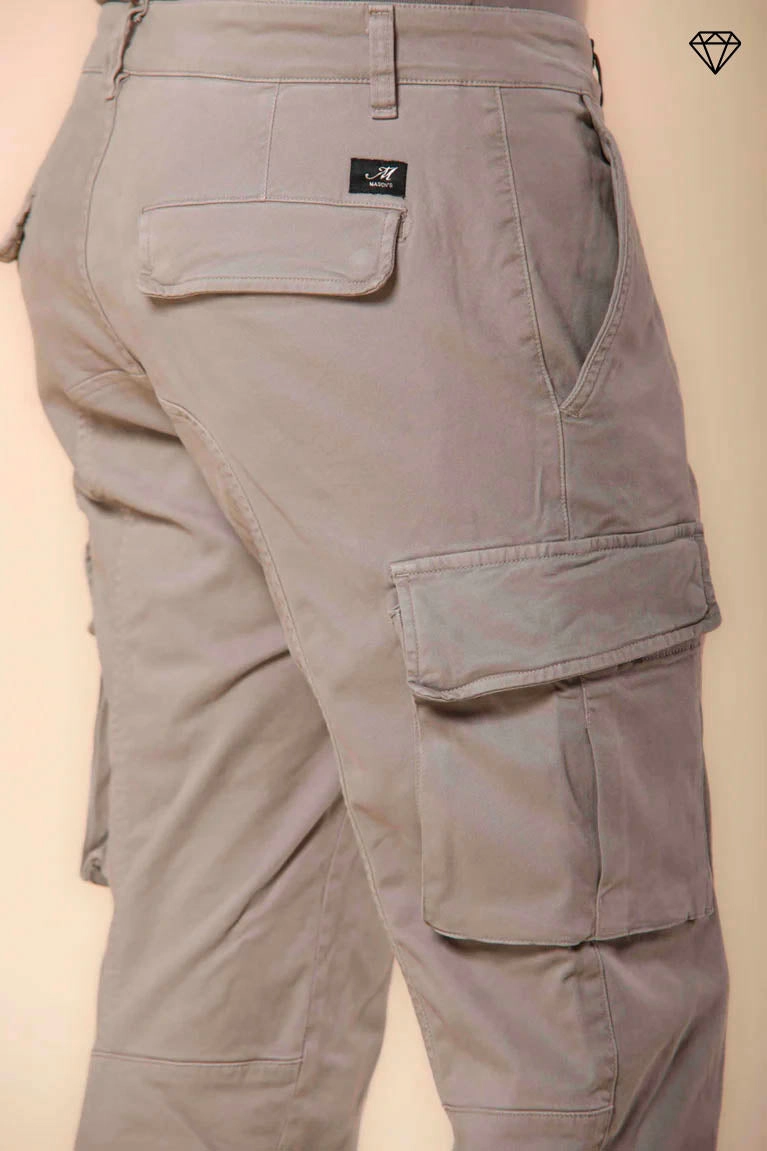 Chile men's cargo pants in gabardine extra slim fit  ①