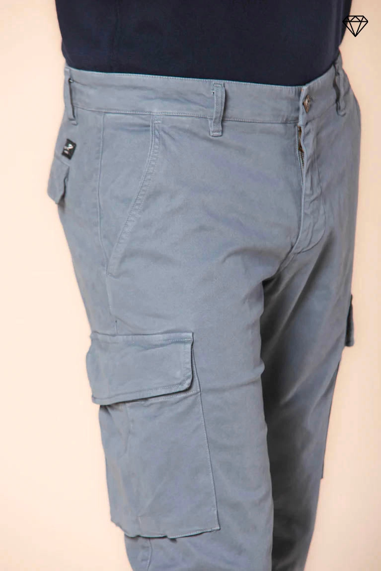 Chile men's cargo pants in gabardine extra slim fit ①