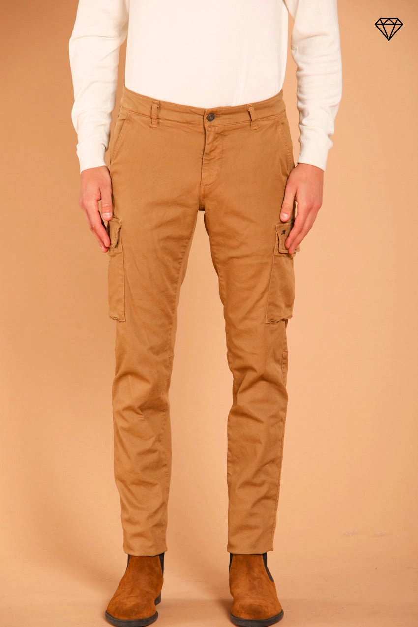 Chile men's cargo pants in gabardine extra slim fit ①