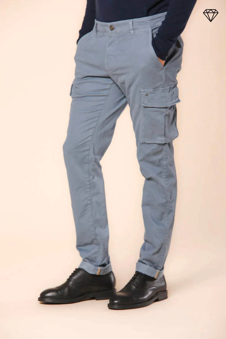 Chile men's cargo pants in gabardine extra slim fit ①
