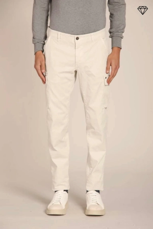 Chile men's cargo pants in gabardine extra slim fit ①