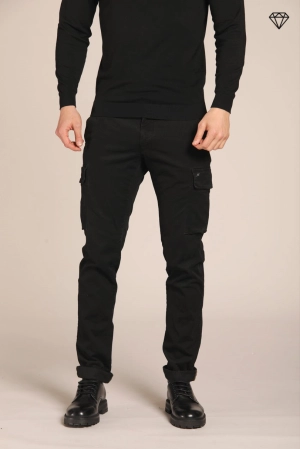 Chile men's cargo pants in gabardine extra slim fit ①