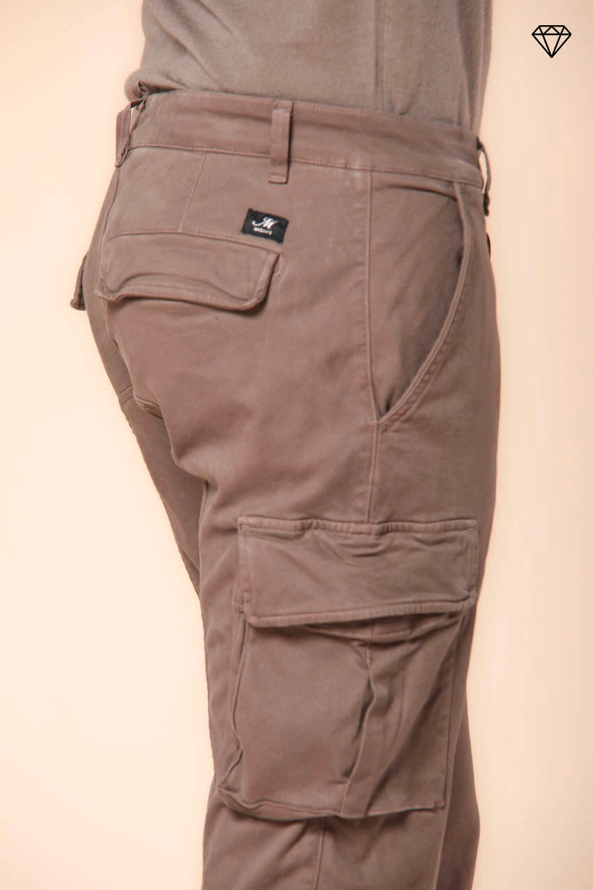 Chile men's cargo pants in gabardine extra slim fit ①