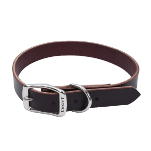 Circle T® Latigo Leather Town Dog Collar, Large
