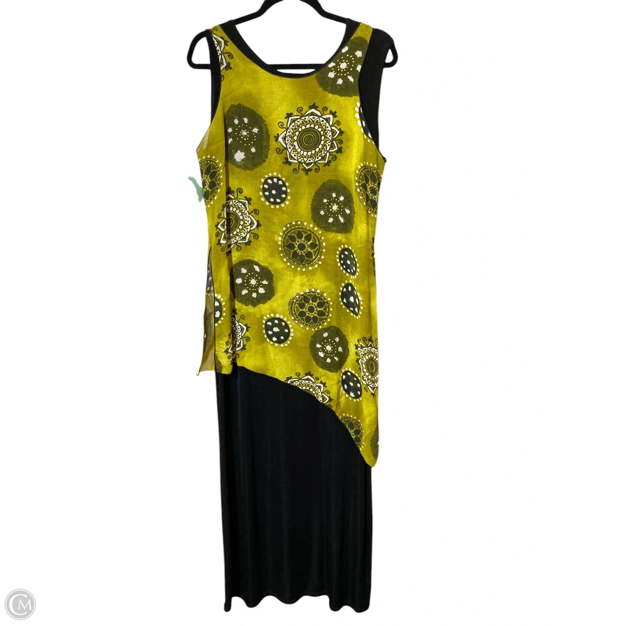 Dress Casual Maxi By Clothes Mentor In Black & Green, Size: M
