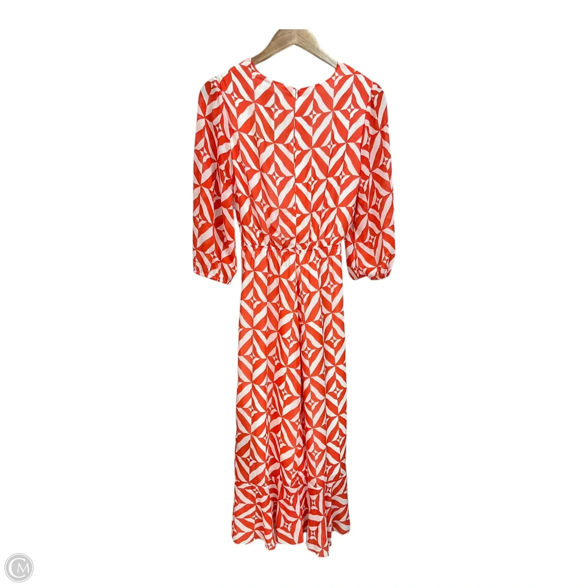 Dress Casual Maxi By Sam Edelman In Orange & White, Size: S