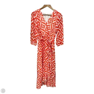 Dress Casual Maxi By Sam Edelman In Orange & White, Size: S