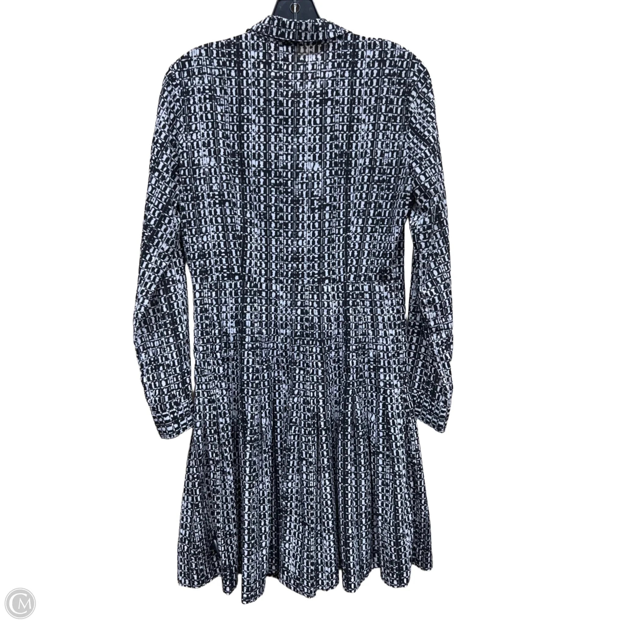Dress Casual Midi By Calvin Klein In Black & White, Size: 4