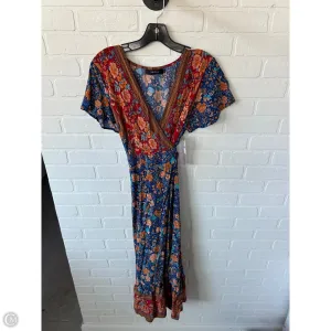 Dress Casual Midi By Cme In Blue & Red, Size: L