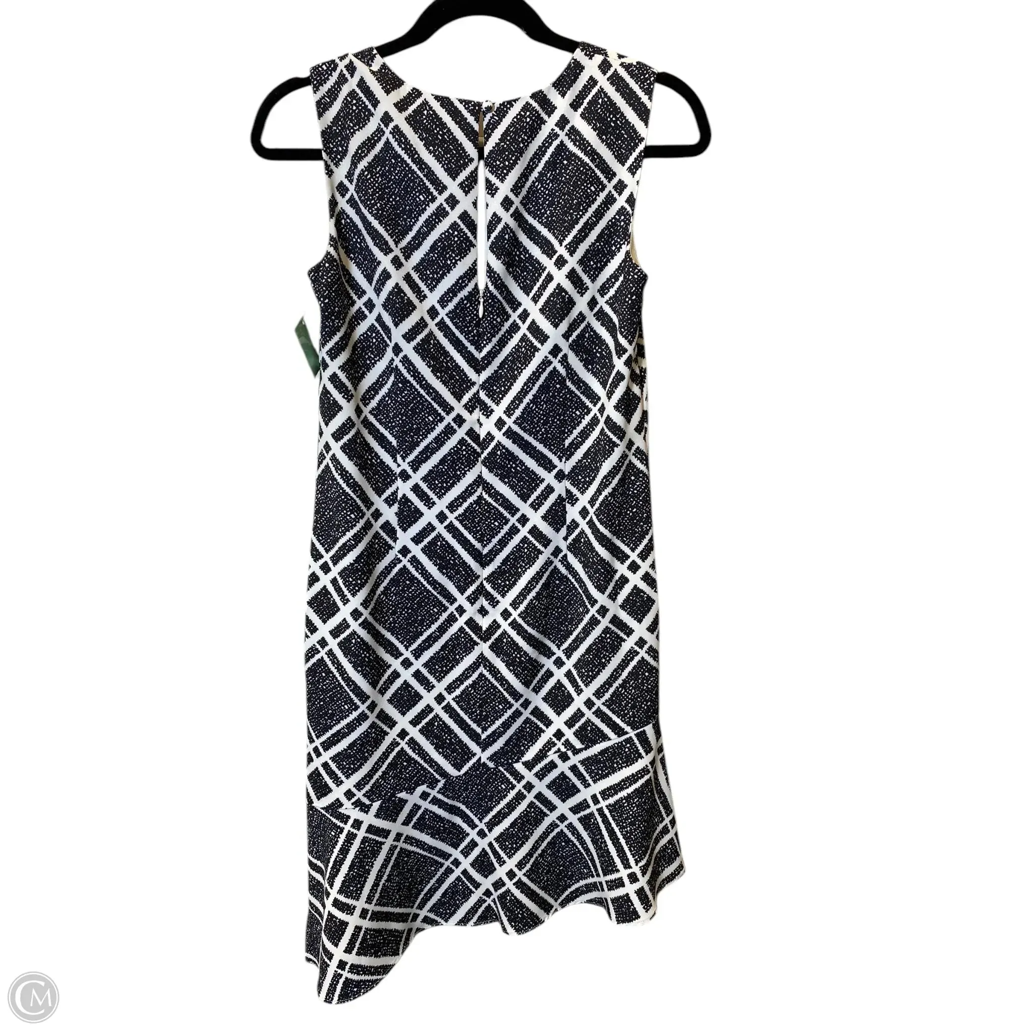 Dress Casual Midi By White House Black Market In Black & White, Size: 0