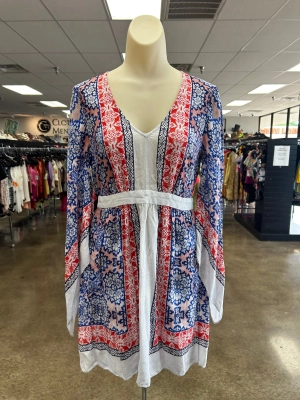 Dress Casual Short By Bcbgmaxazria In Blue & Red, Size:Xs
