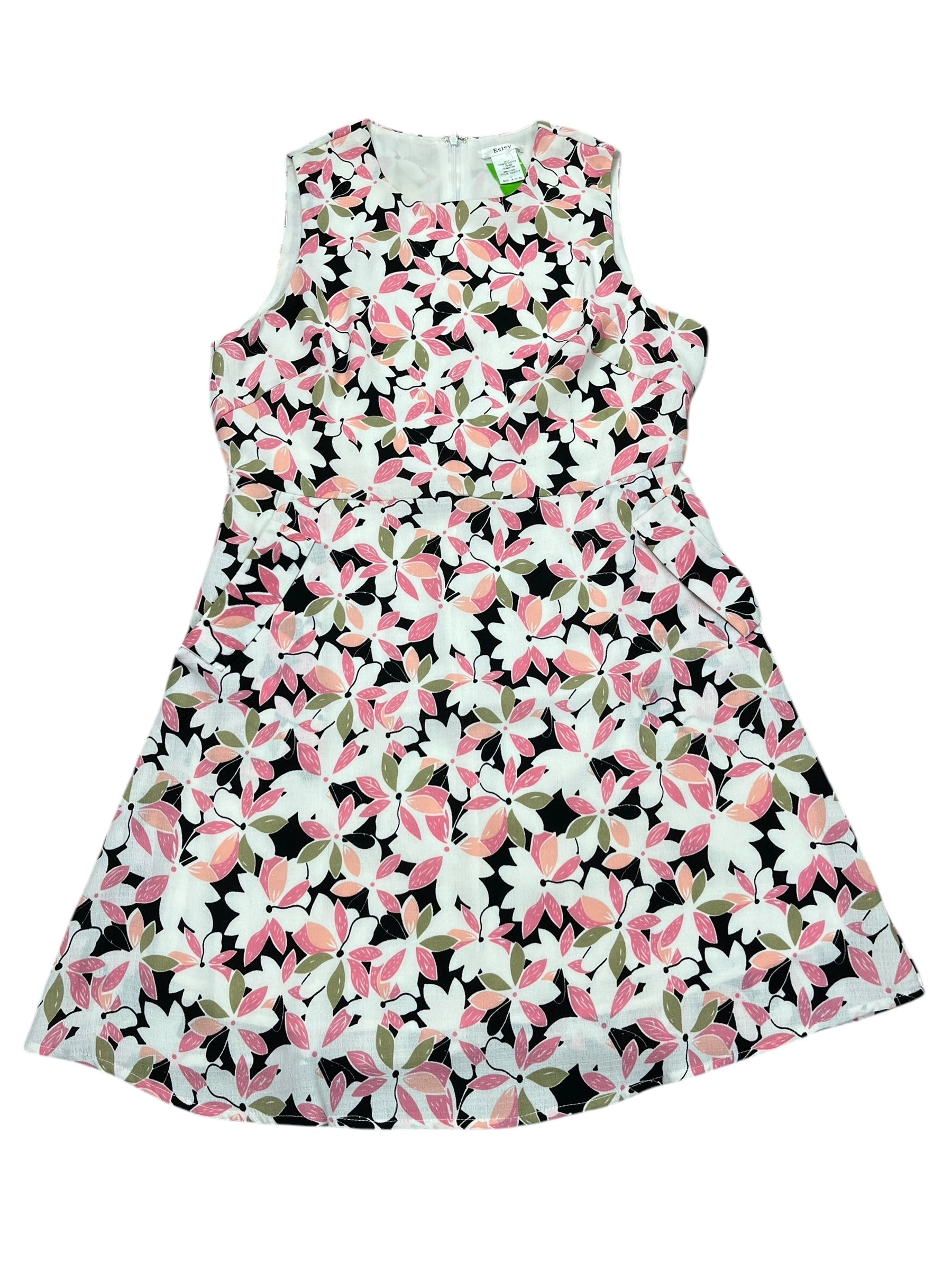 Dress Casual Short By Esley In Floral Print, Size:L