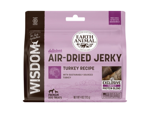 Earth Animal Wisdom™ Air-Dried Turkey Recipe Jerky Dog Treats