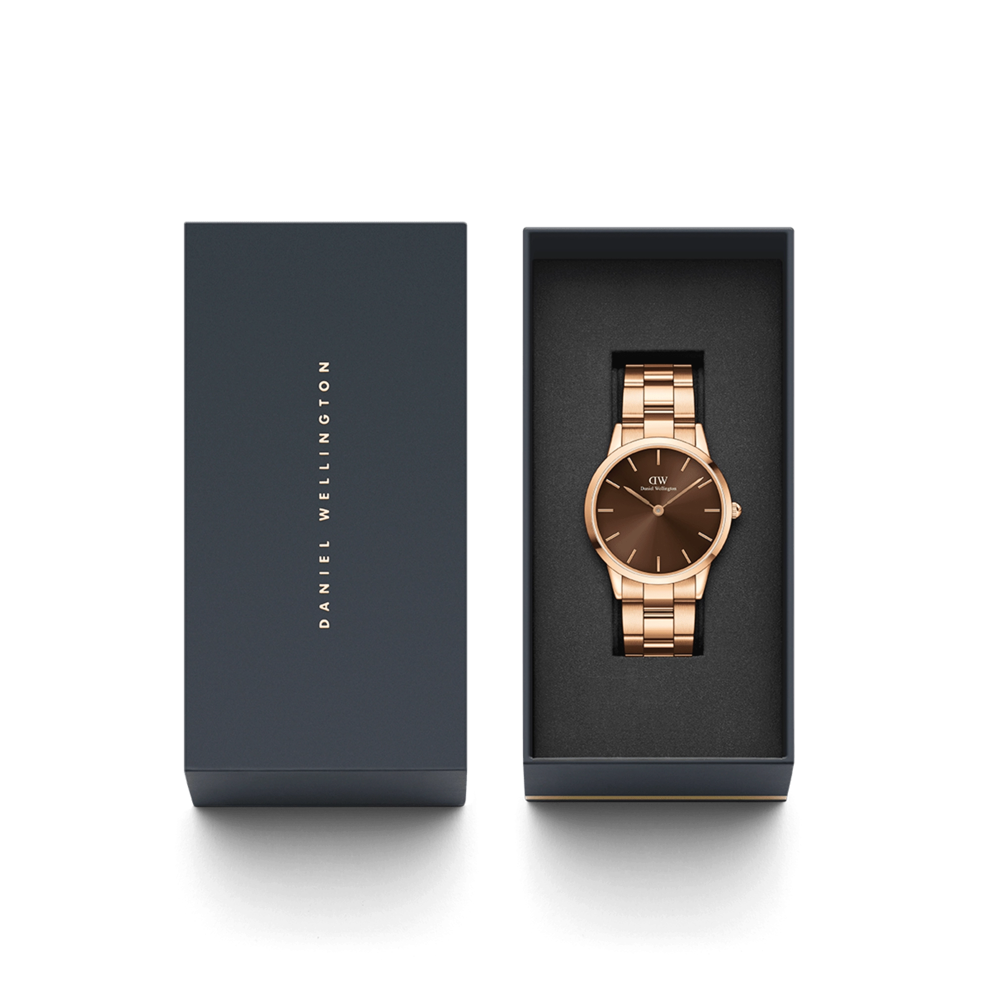 Iconic Link Amber Rose Gold