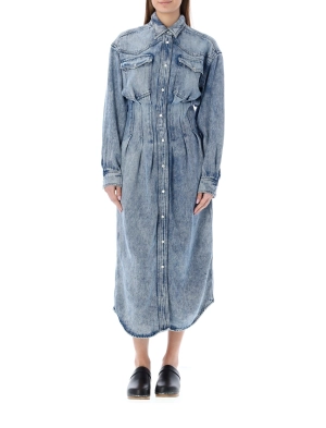 Isabel Marant Étoile Fitted-Waist Midi Denim Dress
