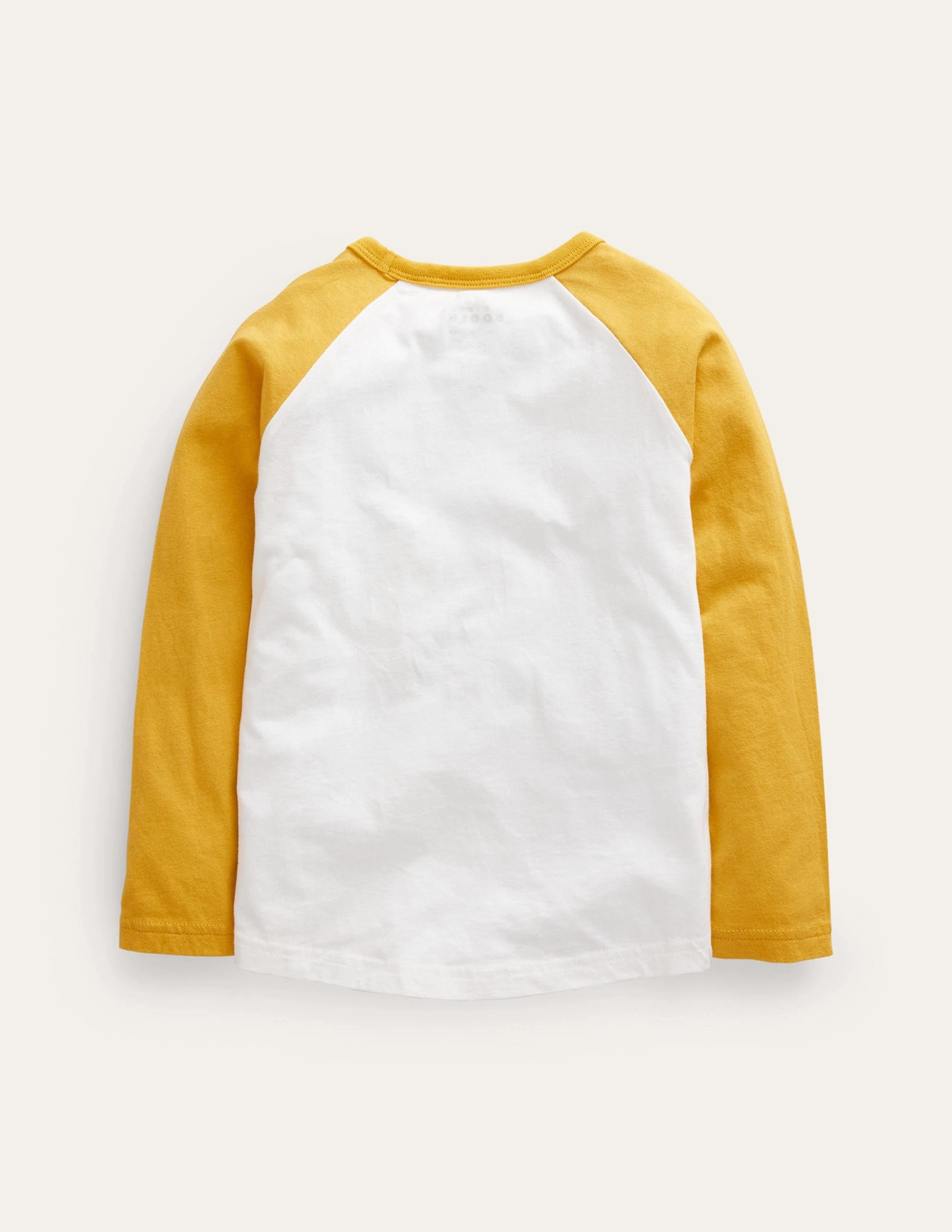 Joyful Raglan T-shirt-Ivory/Gooseberry Yellow