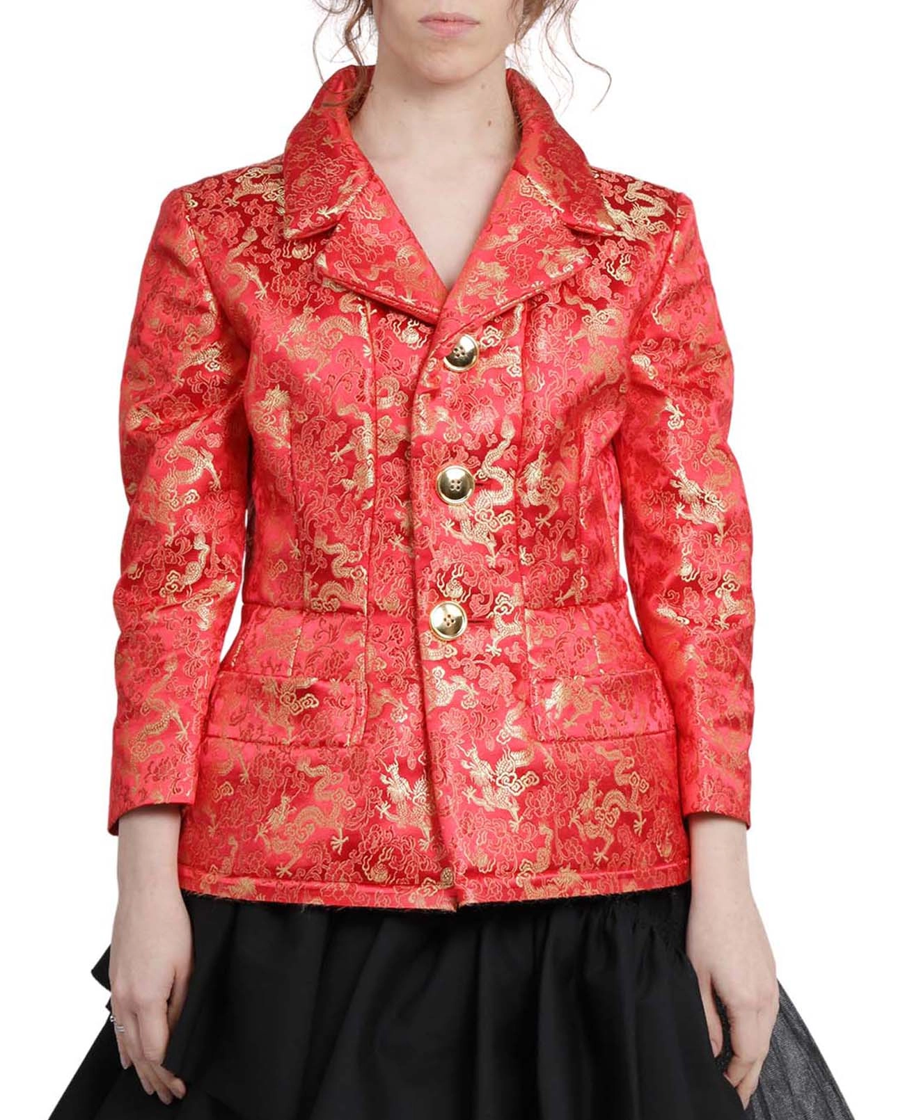 Junya Watanabe Dragon-Print Fitted Button Up Jacket