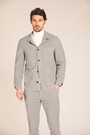 M74 Work Jacket Men's field jacket in moleskin stretch slim fit 