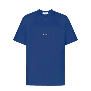 Men's Msgm Brush Stroke Micrologo Print Navy