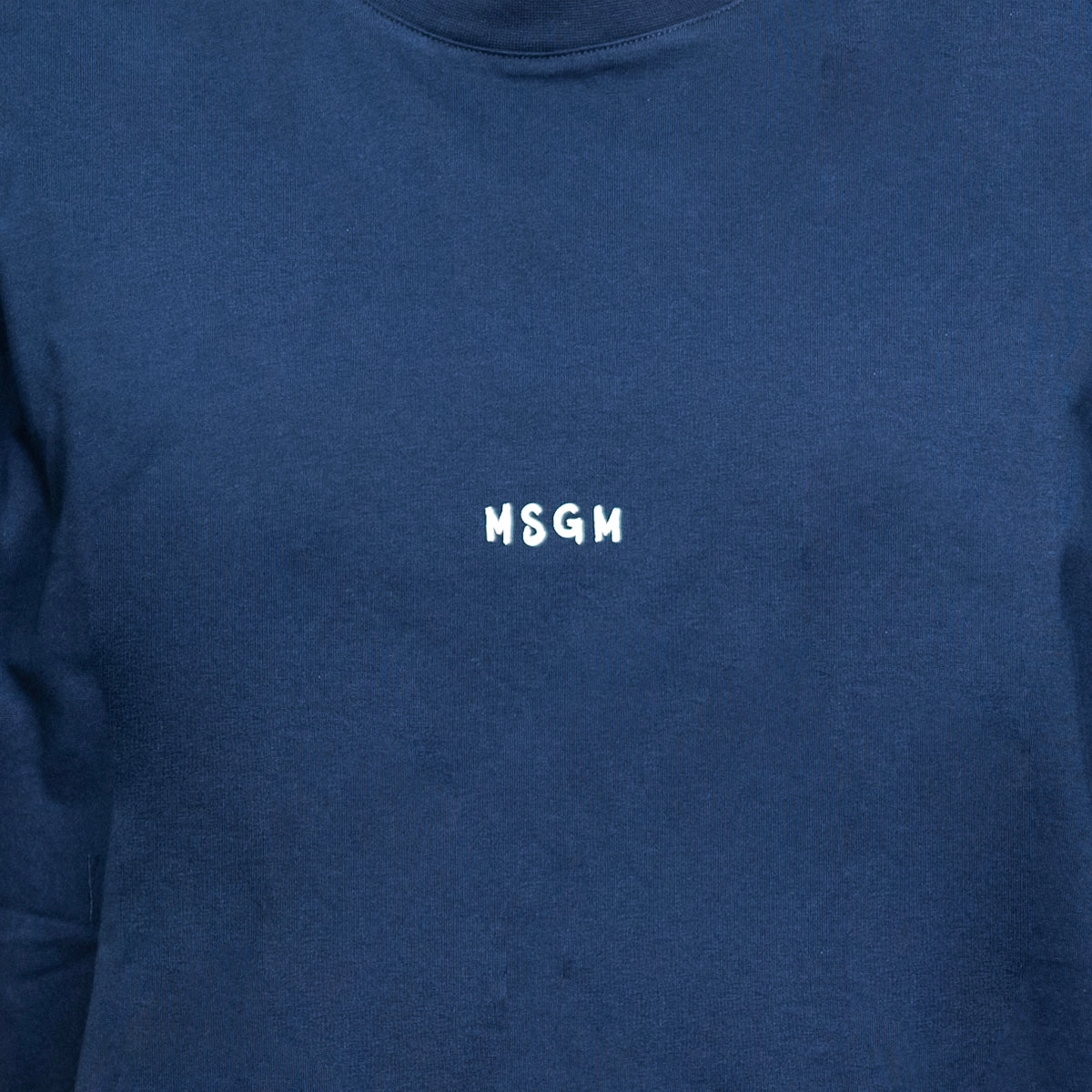 Men's Msgm Brush Stroke Micrologo Print Navy