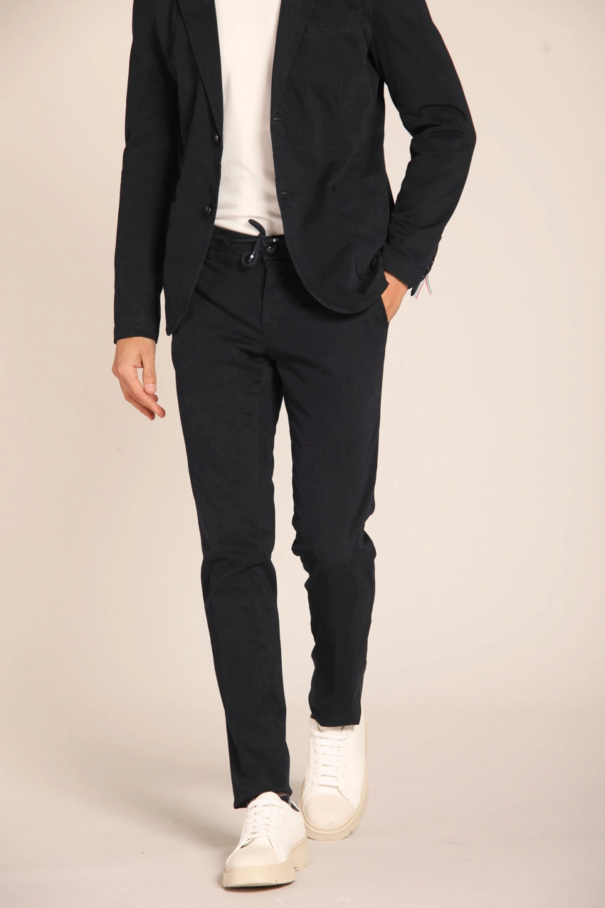 Milano Jogger men's chino pants in gabardine stretch extra slim fit 