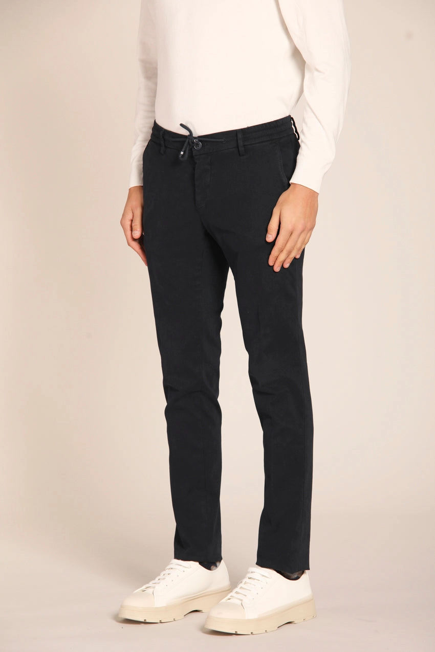 Milano Jogger men's chino pants in gabardine stretch extra slim fit 