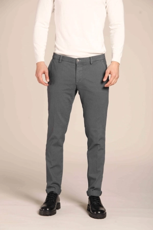 Milano men's chino pants with partridge eye pattern Extra Slim Fit 