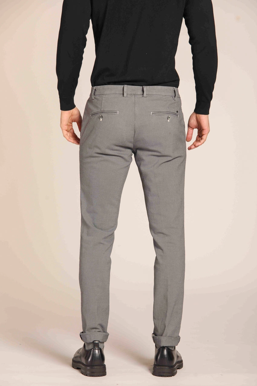 Milano men's chino pants with partridge eye pattern Extra Slim Fit