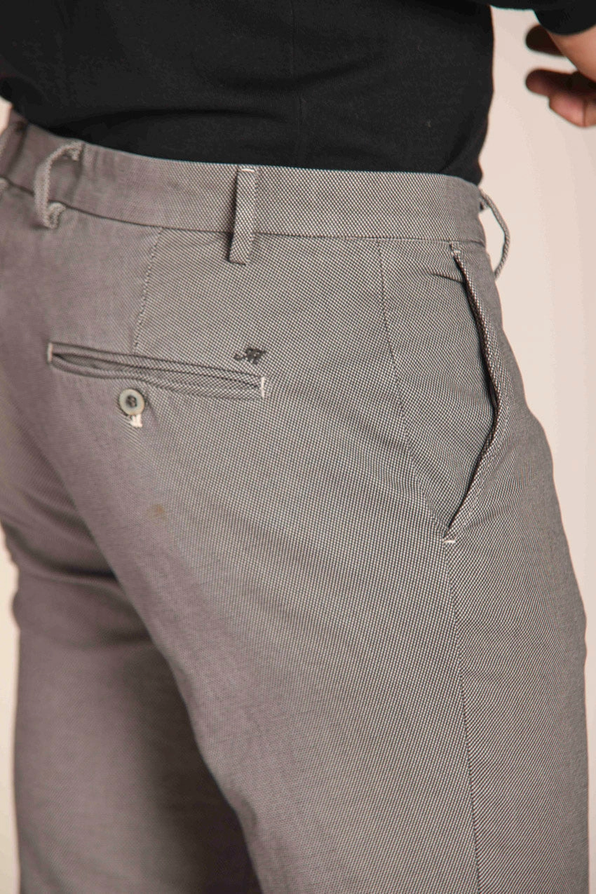 Milano men's chino pants with partridge eye pattern Extra Slim Fit