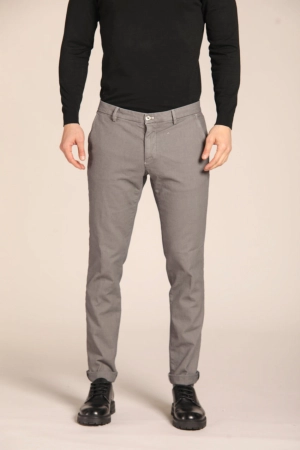 Milano men's chino pants with partridge eye pattern Extra Slim Fit