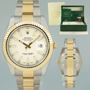 MINT PAPERS Rolex Datejust II 2 Ivory Stick 116333 Two-Tone Yellow Gold Watch Box