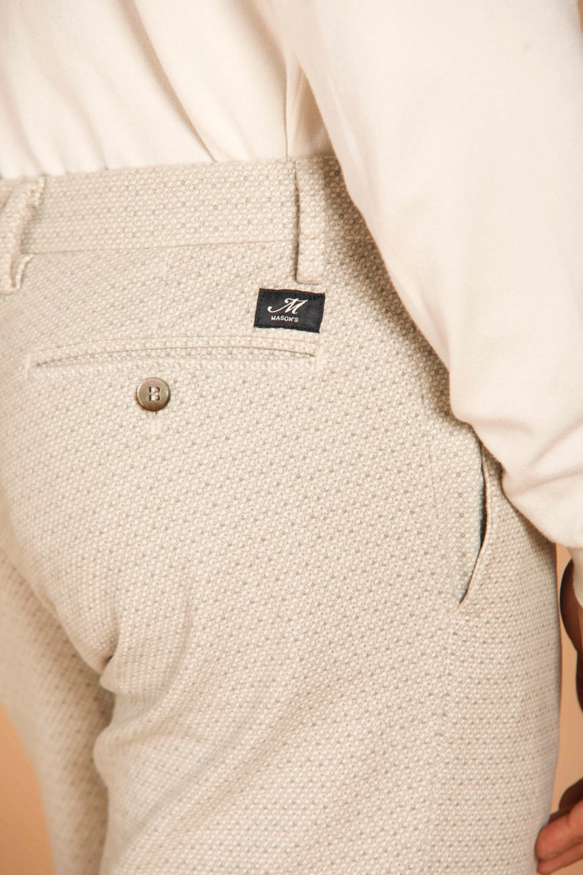 New York men's chino pants in fustian with micro pattern regular fit