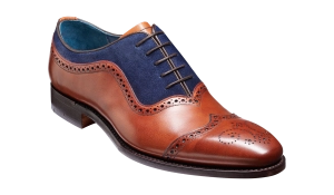Nicholas - Antique Rosewood / Navy Suede