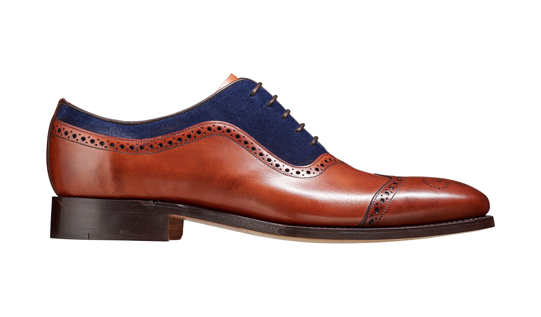 Nicholas - Antique Rosewood / Navy Suede