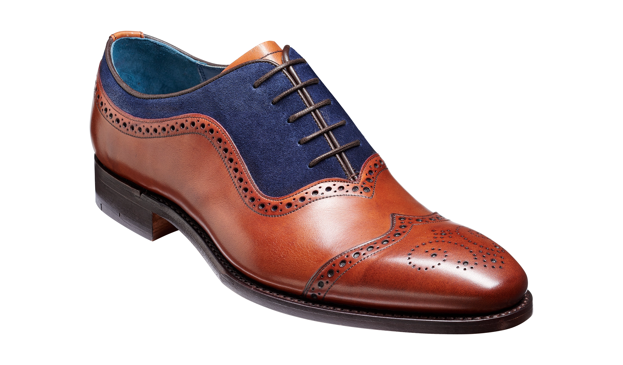 Nicholas - Antique Rosewood / Navy Suede
