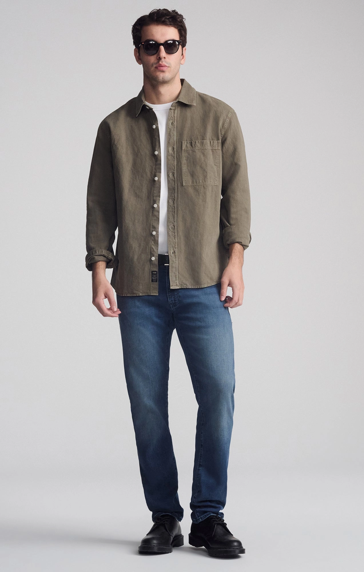 ONE POCKET LONG SLEEVE BUTTON-UP SHIRT IN BUNGEE CORD