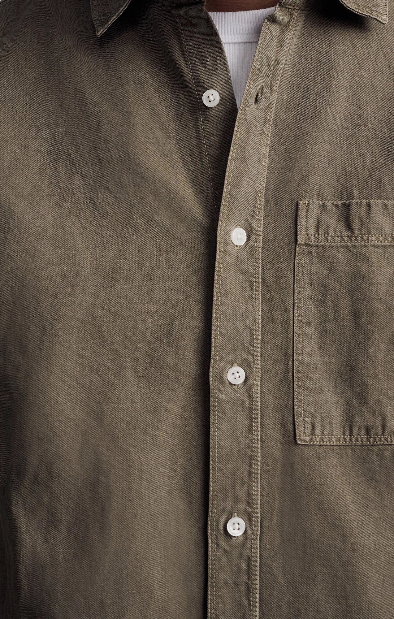 ONE POCKET LONG SLEEVE BUTTON-UP SHIRT IN BUNGEE CORD