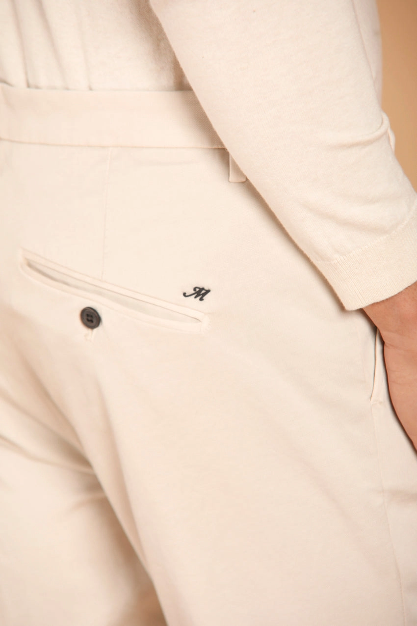 Osaka 1 Pinces men's chino pants in cotton stretch carrot fit