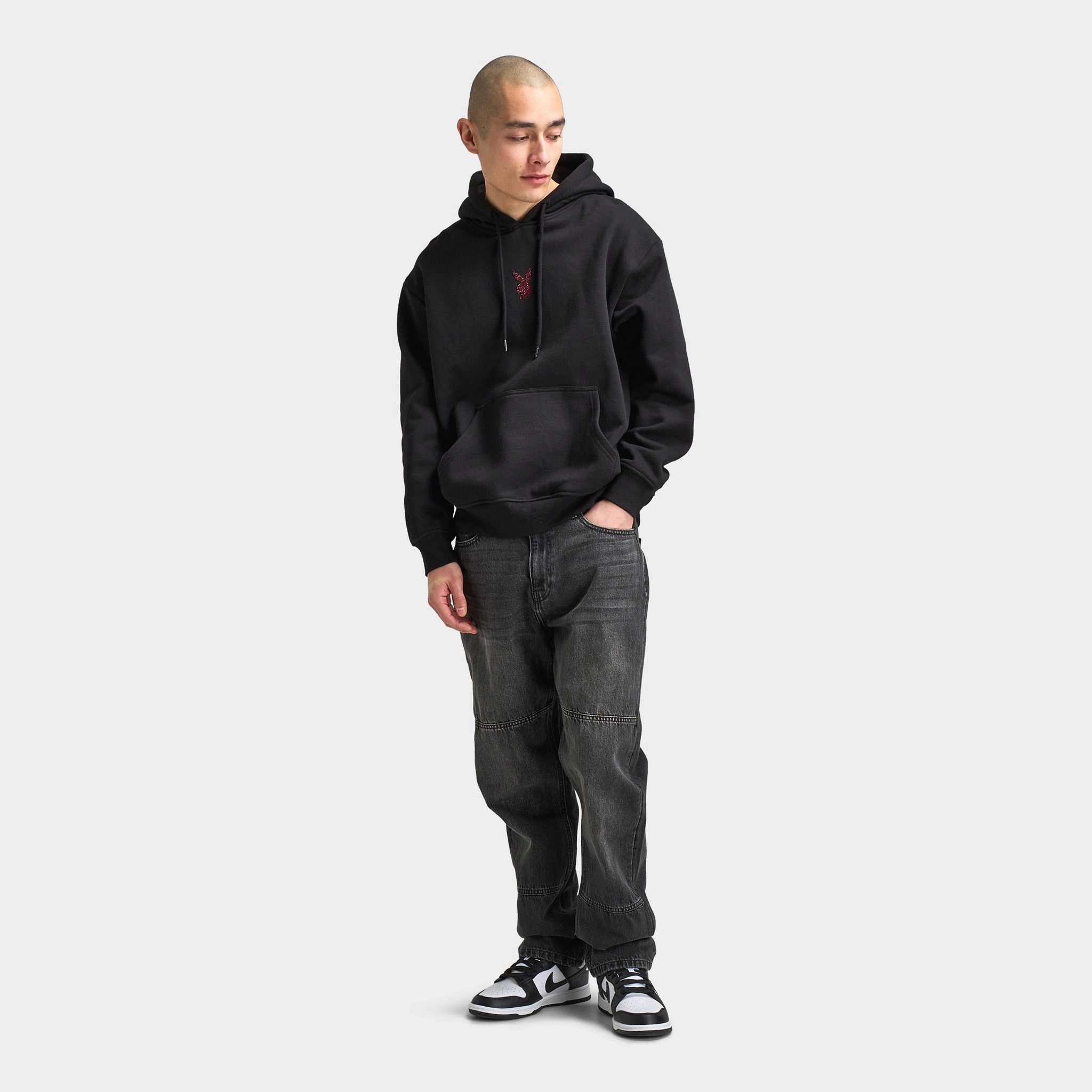 Playboy Cherry Diamonte Hoodie / Black