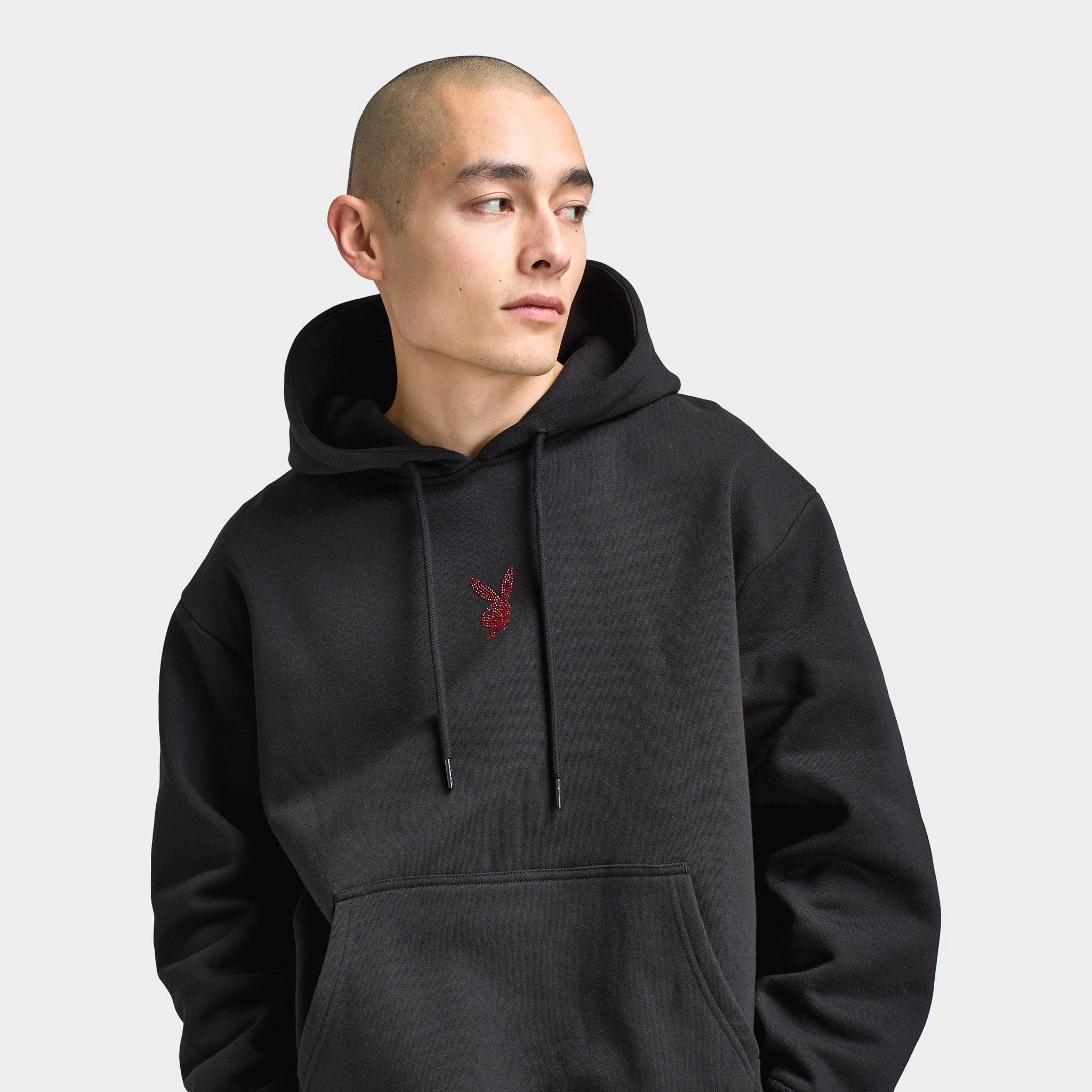 Playboy Cherry Diamonte Hoodie / Black