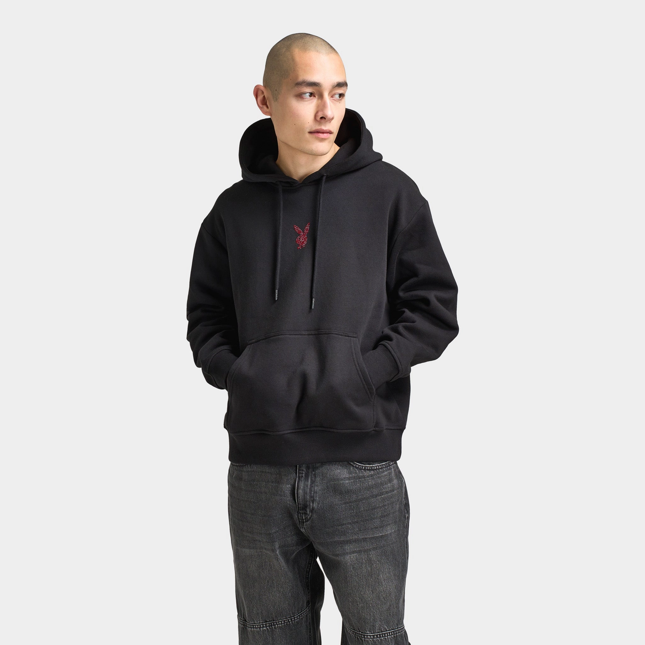 Playboy Cherry Diamonte Hoodie / Black
