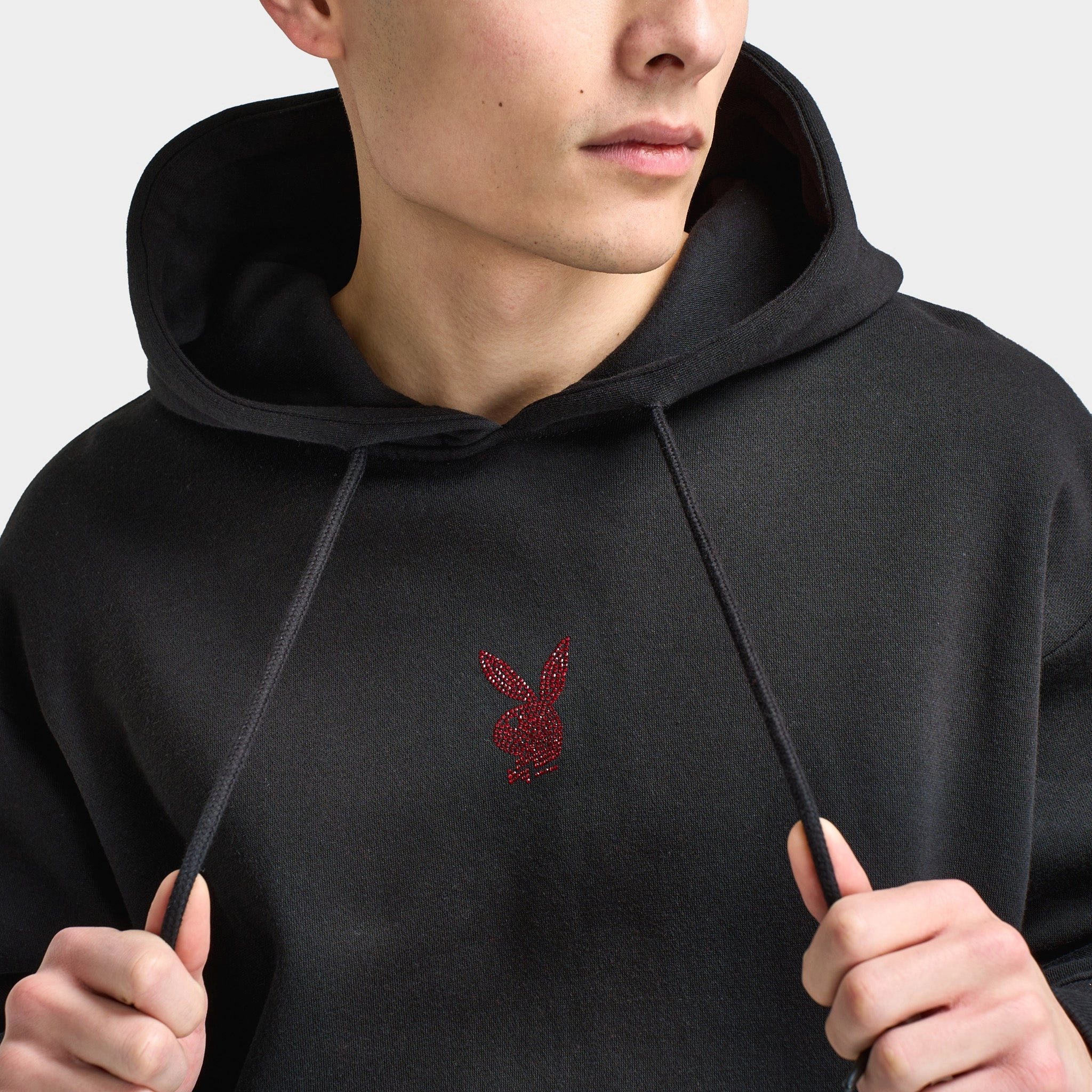 Playboy Cherry Diamonte Hoodie / Black
