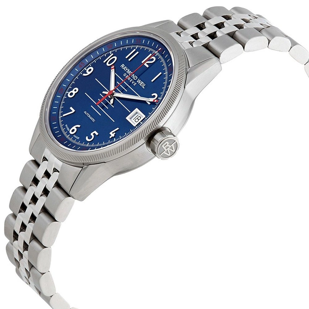 Raymond Weil Freelancer Automatic Stainless Steel Mens Watch Blue Dial Calendar 2754-ST-05500